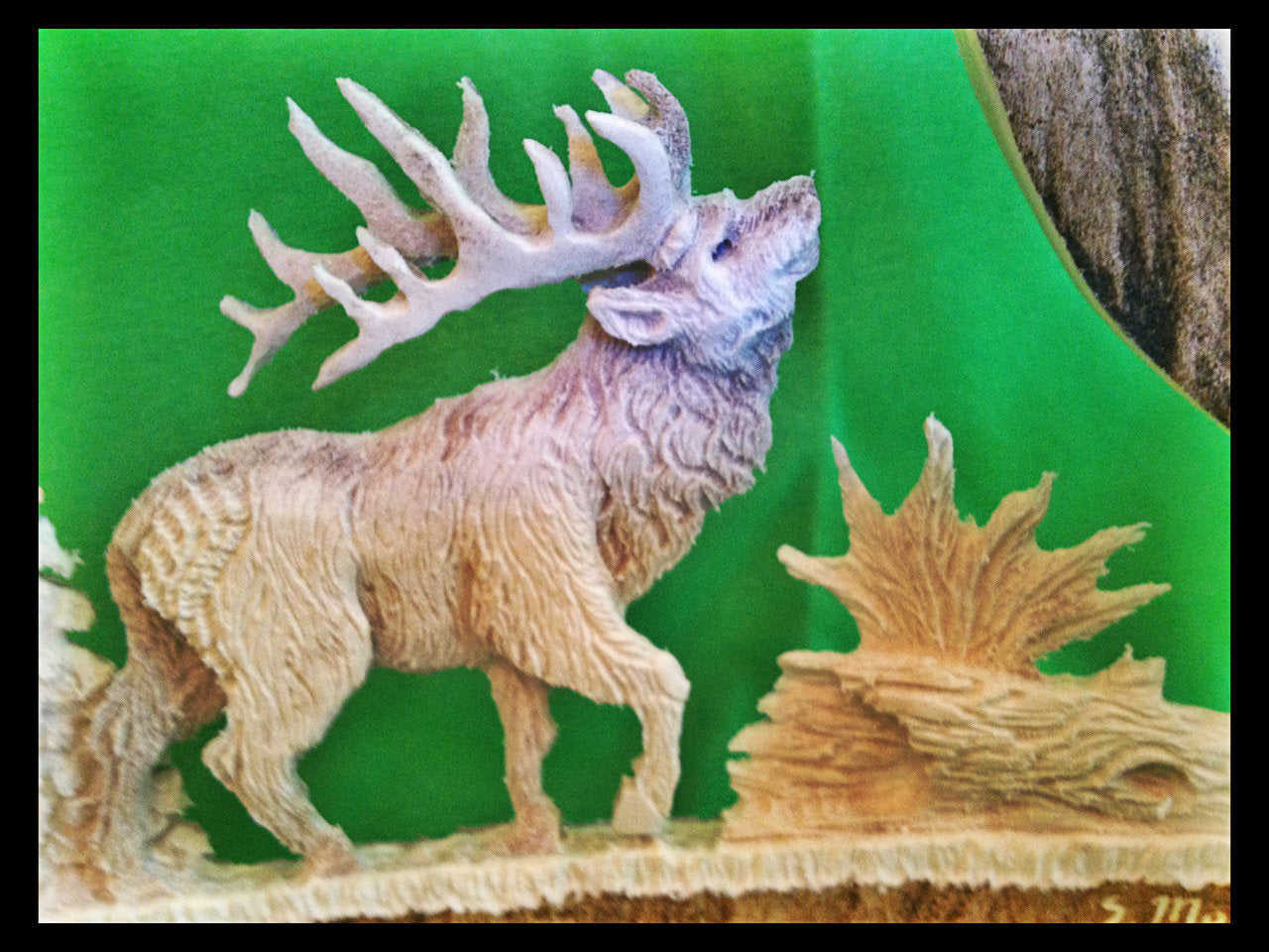 The Walking Elk or Moose Antler Carving