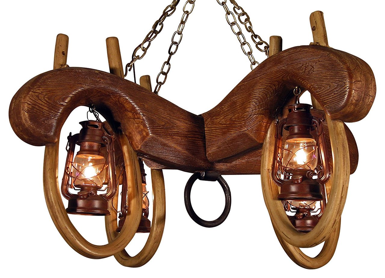 Ox Yoke Rustic Kitchen Island Ceiling Light Fixture