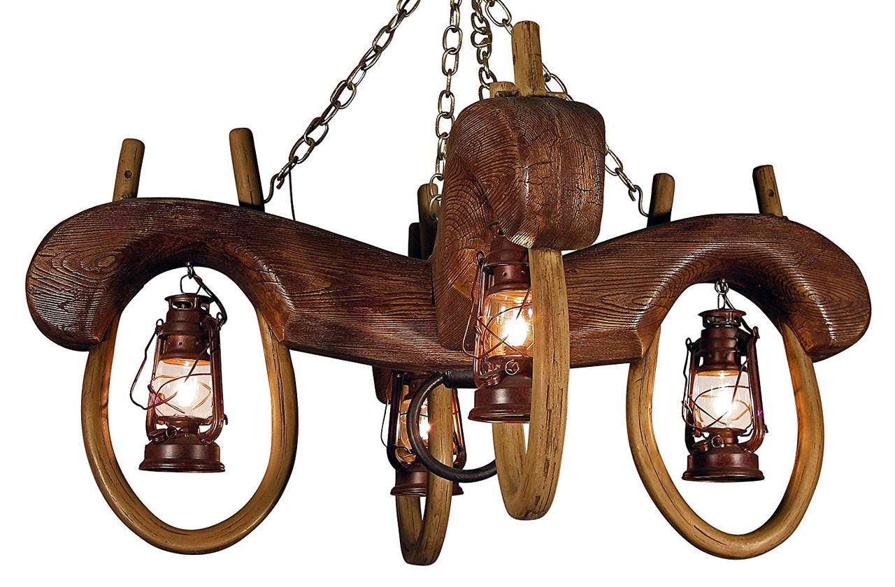 Paul Bunyan Ox Yoke Lantern, 46"W x 46"Deep x 23"T