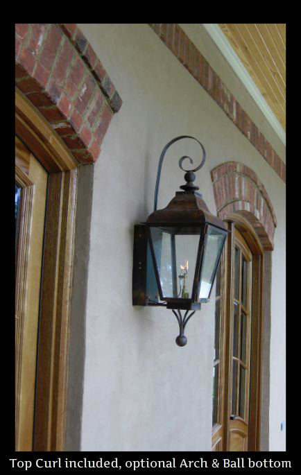 St. James Brunswick Copper Lantern With Top Curl