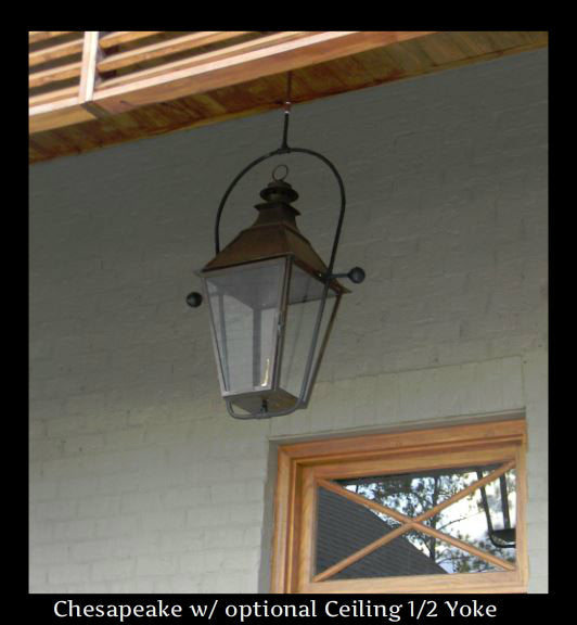 St. James Chesapeake Copper Lantern With Top Curl