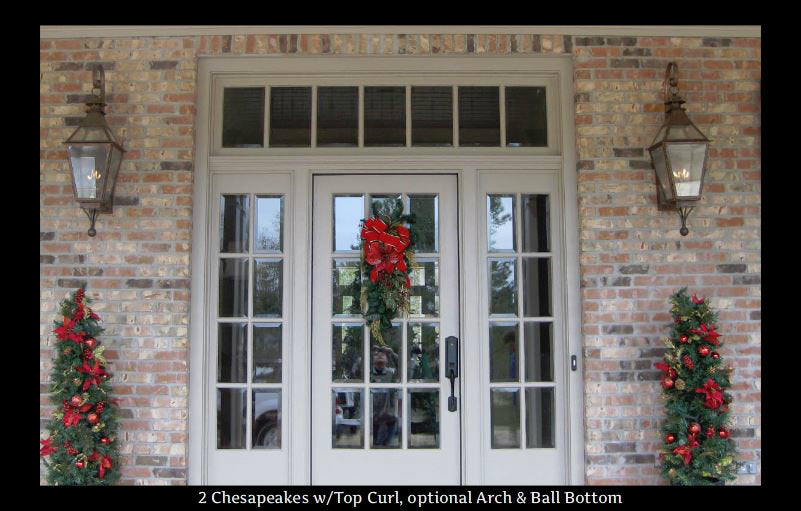 St. James Chesapeake Copper Lantern With Top Curl