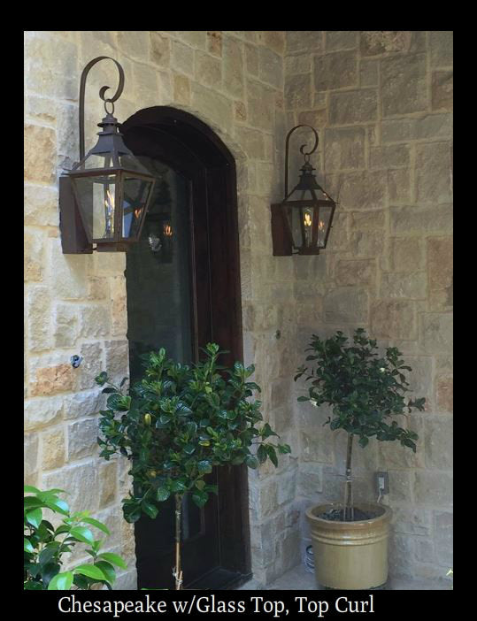St. James Chesapeake Copper Lantern With Top Curl