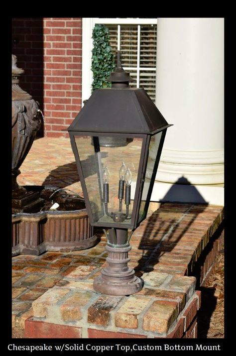 St. James Chesapeake Copper Lantern With Top Curl