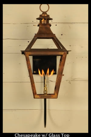 St. James Chesapeake Copper Lantern With Top Curl