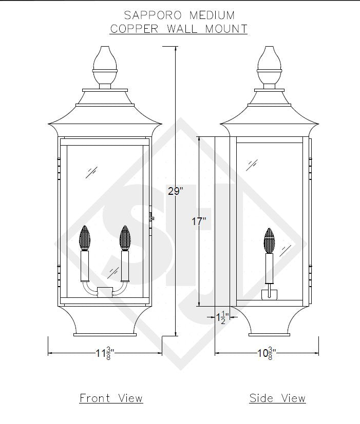 St. James Sapporo Copper Lantern Custom Design