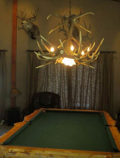 Growler Bull Faux Elk Antler Chandelier,60" L x 41"W x 30"T, 3 DL
