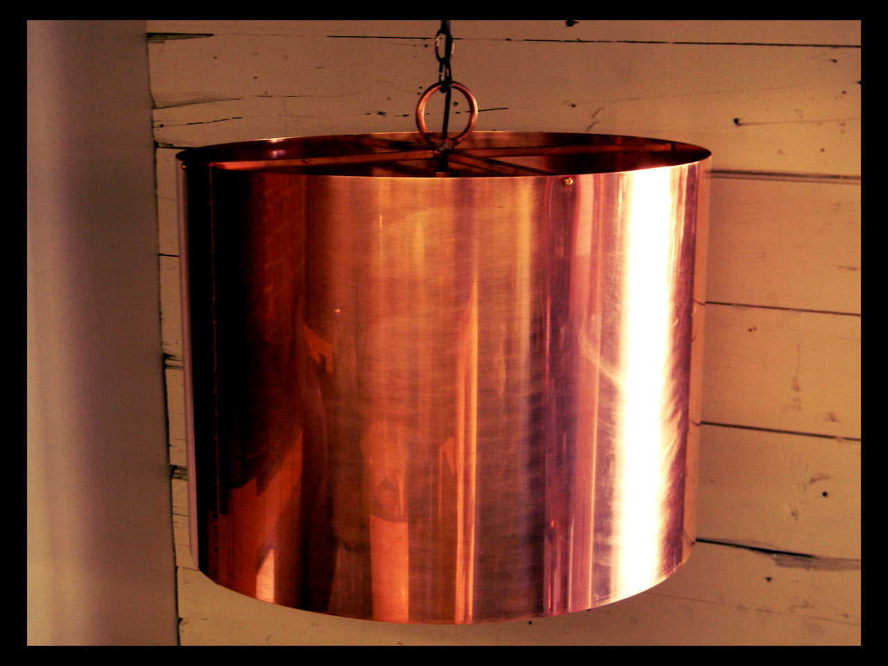 St. James Round Copper Drum Kitchen Island Pendant Light