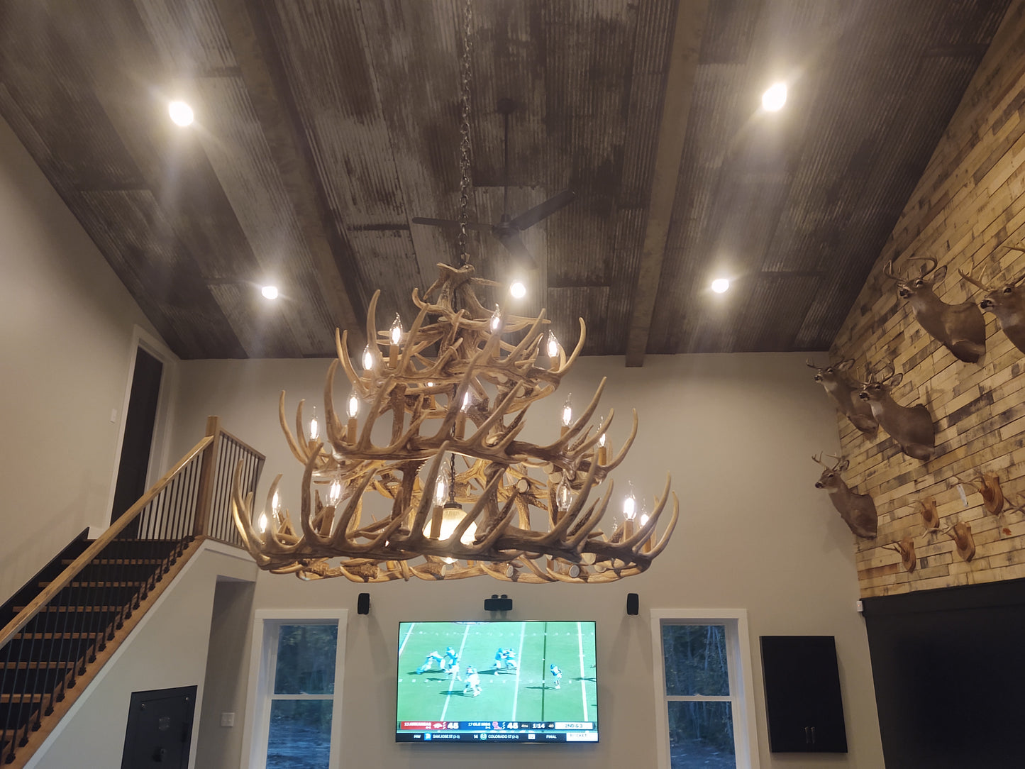 Faux Deer Antler Chandelier