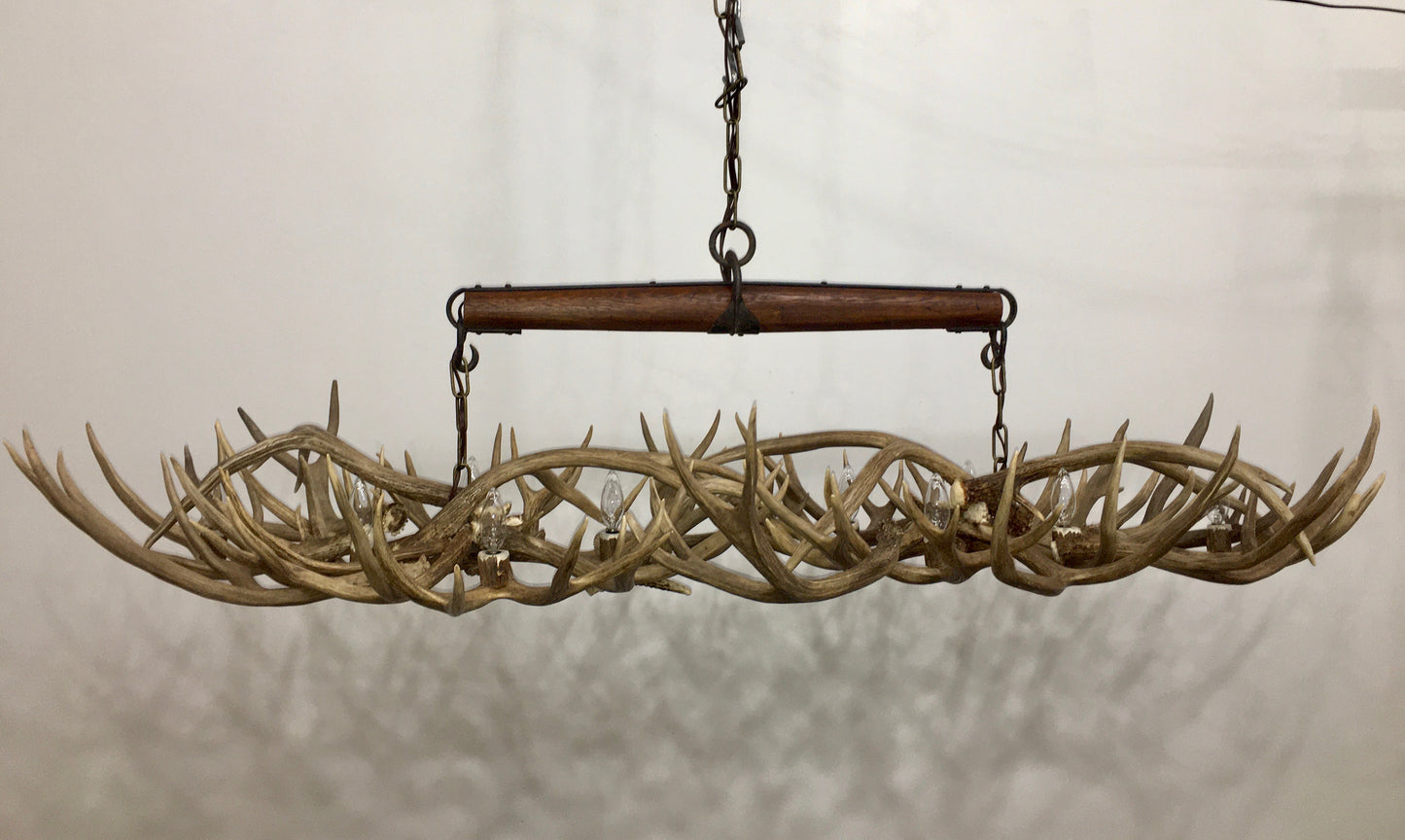 Wild Wild West Deer Antler Ox Yoke Chandelier
