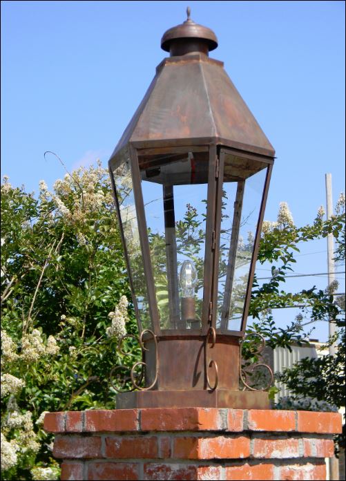 The Trinidad Bay Coastal Copper Lantern Pendant LIght