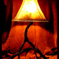 Mule Deer 2 Antler Table Lamp w/Rawhide Shade