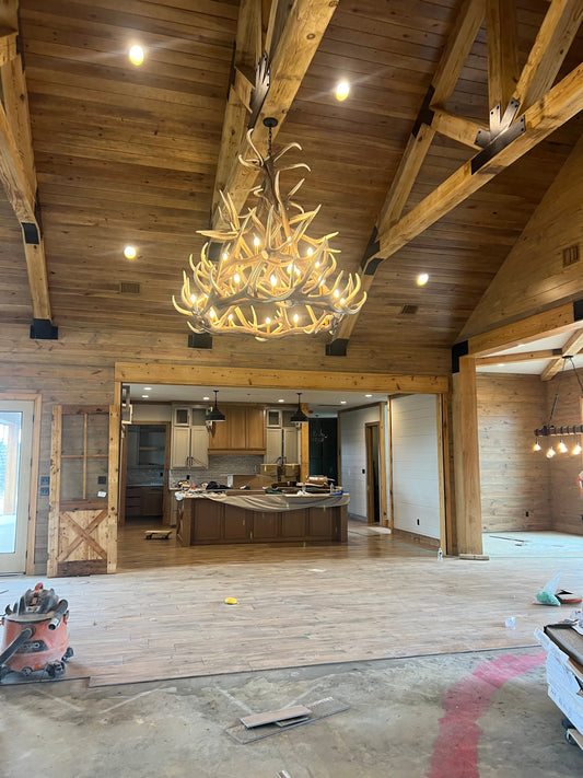 FAUX ANTLER CHANDELIER