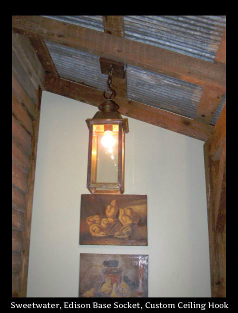 St. James Sweetwater Copper Lantern With Top Curl