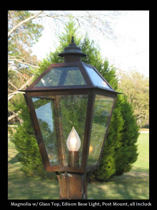 St. James Magnolia Copper Lantern Pendant Light