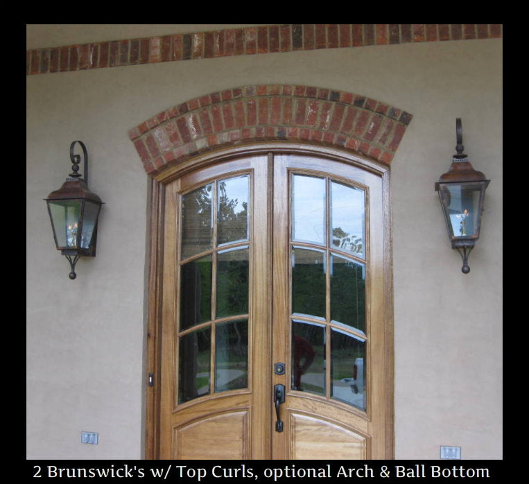 St. James Brunswick Copper Lantern With Top Curl