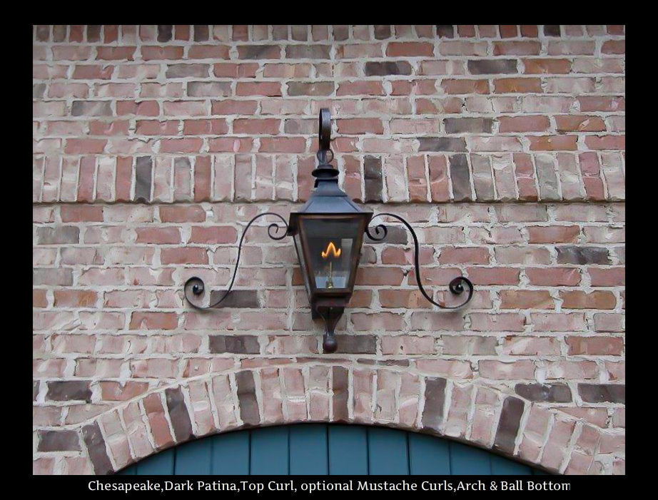 St. James Chesapeake Copper Lantern With Top Curl