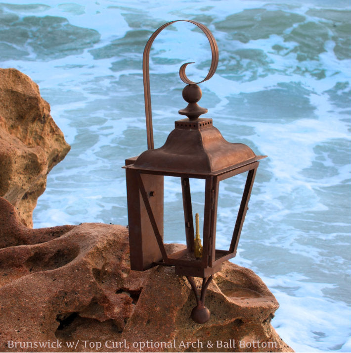 St. James Brunswick Copper Lantern With Top Curl