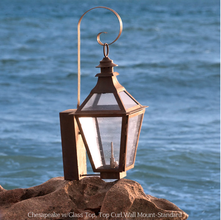 St. James Chesapeake Copper Lantern With Top Curl