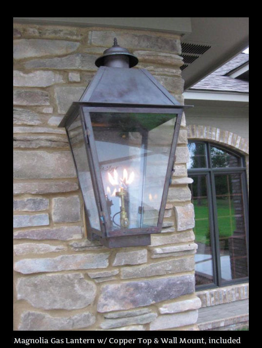 St. James Magnolia Copper Lantern Pendant Light