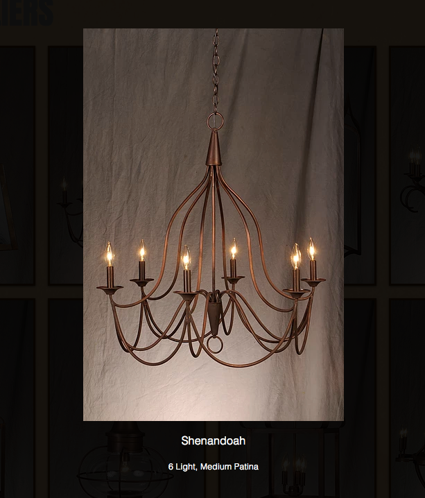 St. James Shenandoah Copper Chandelier