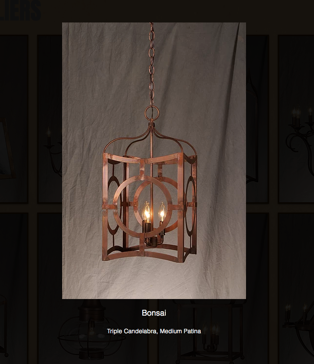 St. James Bonsai Copper Chandelier