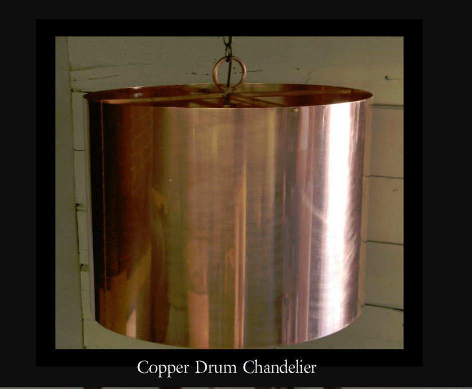 St. James Round Copper Drum Kitchen Island Pendant Light