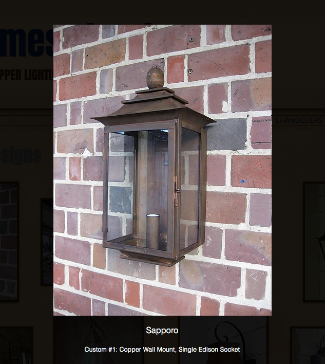 St. James Sapporo Copper Lantern Custom Design