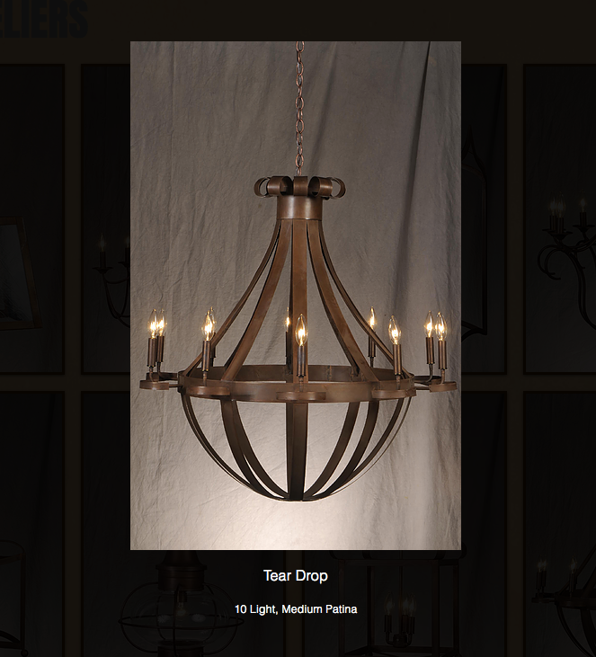St. James Tear Drop Copper Pendant Light