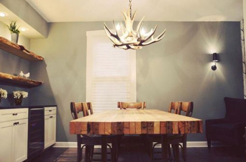 Kings Hill Faux Deer Antler Chandelier, 32"W x 20"T
