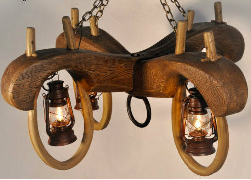 Paul Bunyan Ox Yoke Lantern, 46"W x 46"Deep x 23"T