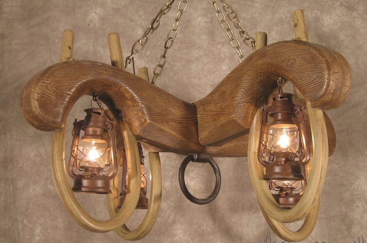 Paul Bunyan Ox Yoke Lantern, 46"W x 46"Deep x 23"T