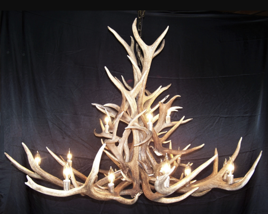 Bob Marshall Wilderness Elk Deer Chandelier