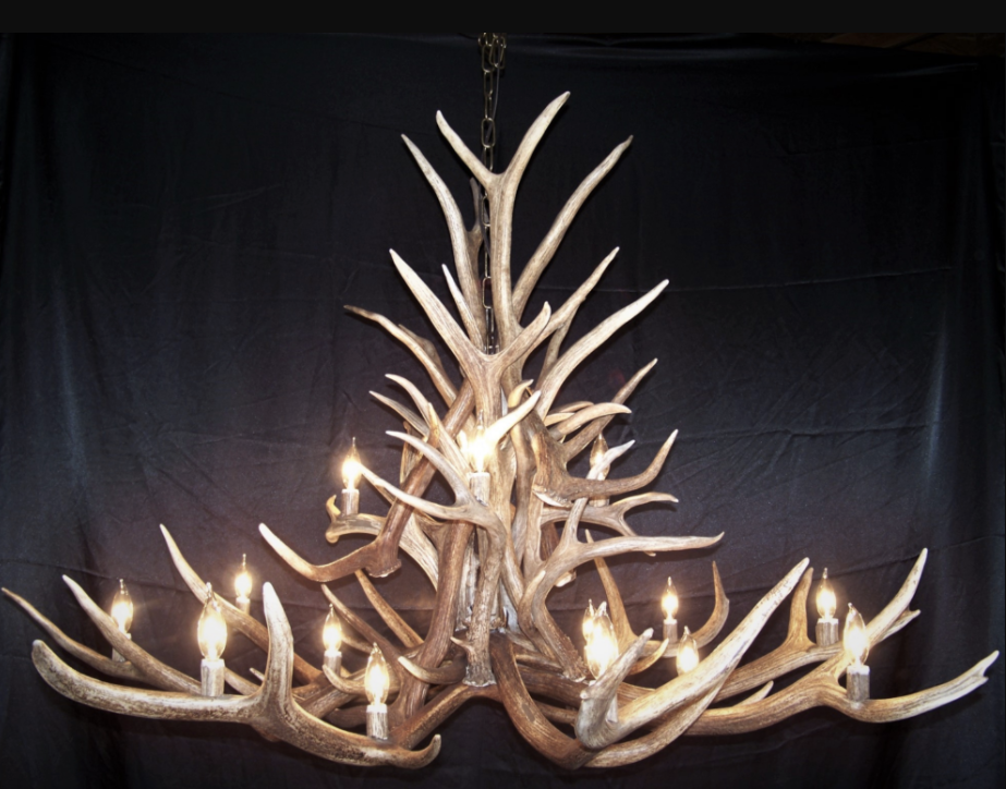 Bob Marshall Wilderness Elk Deer Chandelier