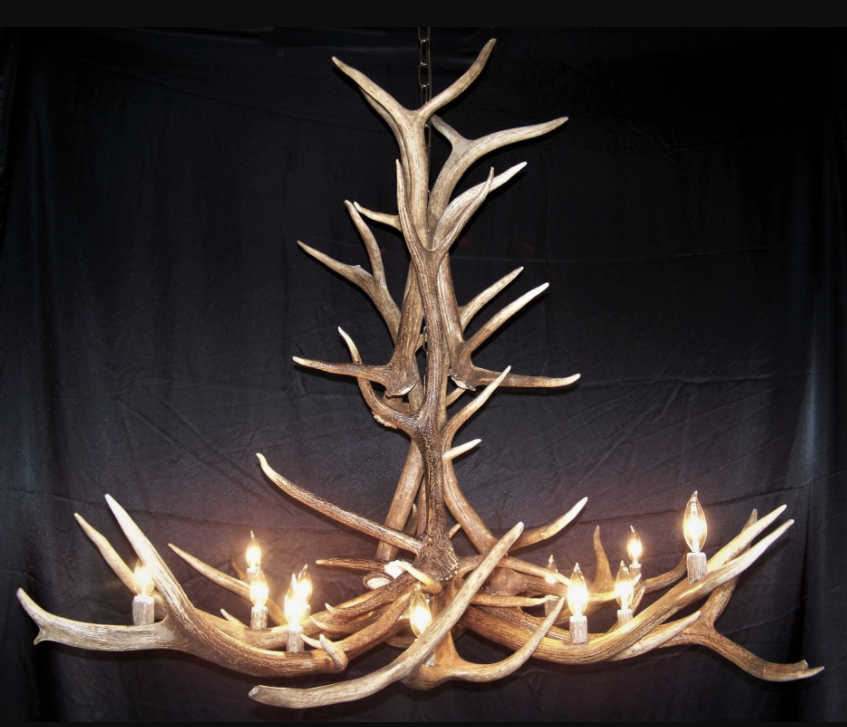 Arizona Elk Antler Chandelier, 12 Lights