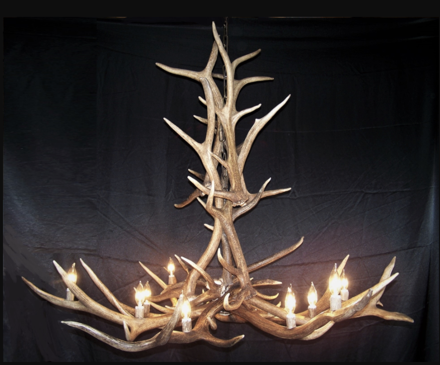 Arizona Elk Antler Chandelier, 12 Lights