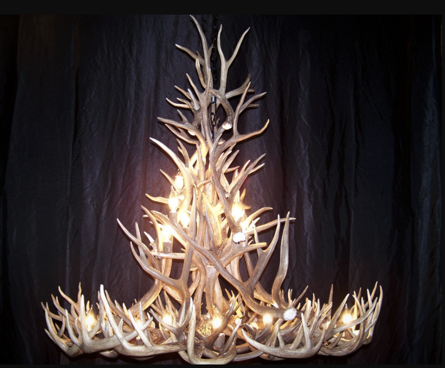 New Mexico Deer Antler Chandelier