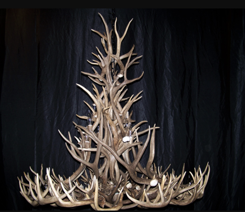 New Mexico Deer Antler Chandelier