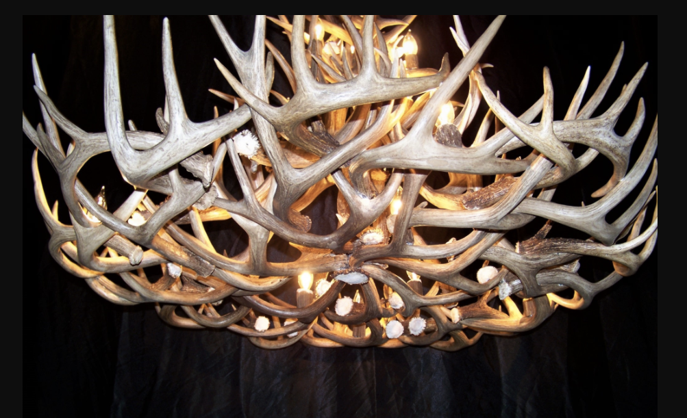 New Mexico Deer Antler Chandelier