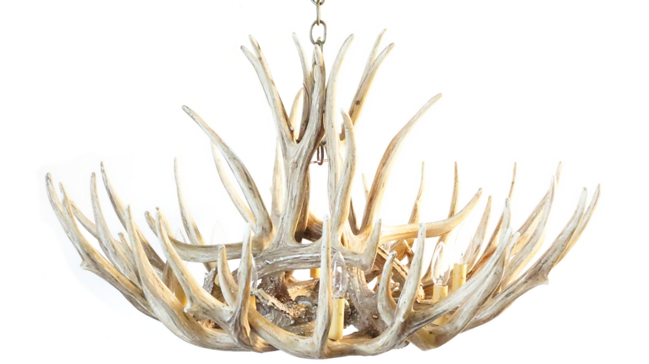 FAUX ANTLER CHANDELIER