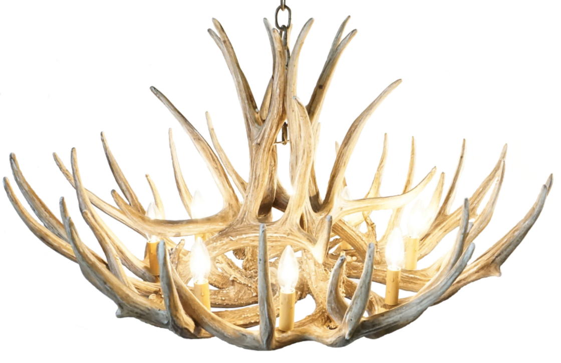 FAUX ANTLER CHANDELIER