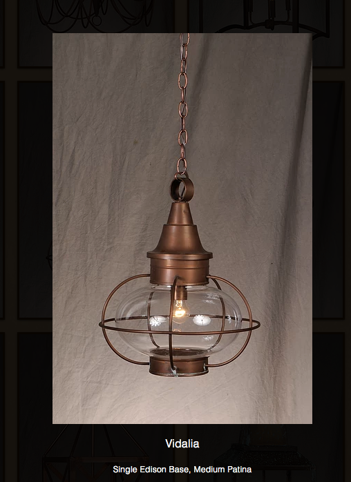 St. James Vidalia Copper Pendant Custom Design