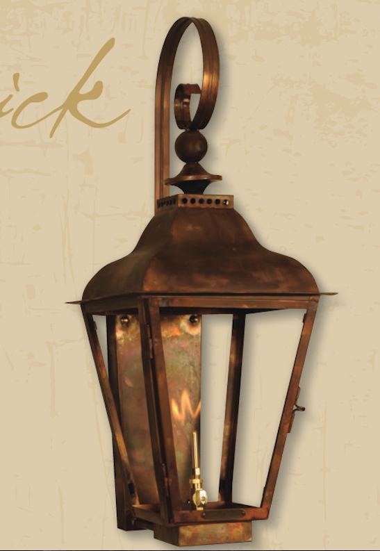 St. James Brunswick Copper Lantern With Top Curl