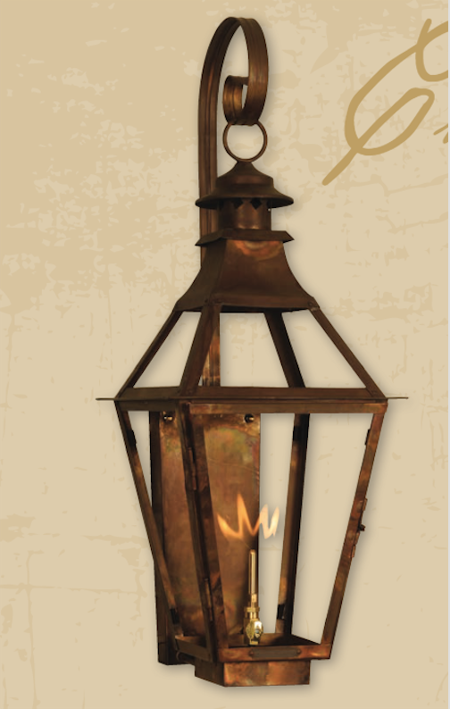 St. James Chesapeake Copper Lantern With Top Curl