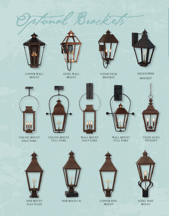 Mounting Brackets (Lanterns Shown Are Not Included)