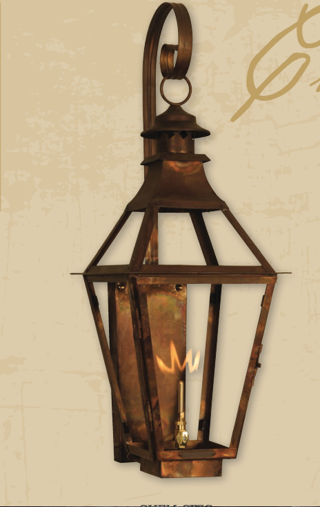 St. James Chesapeake Copper Lantern With Top Curl