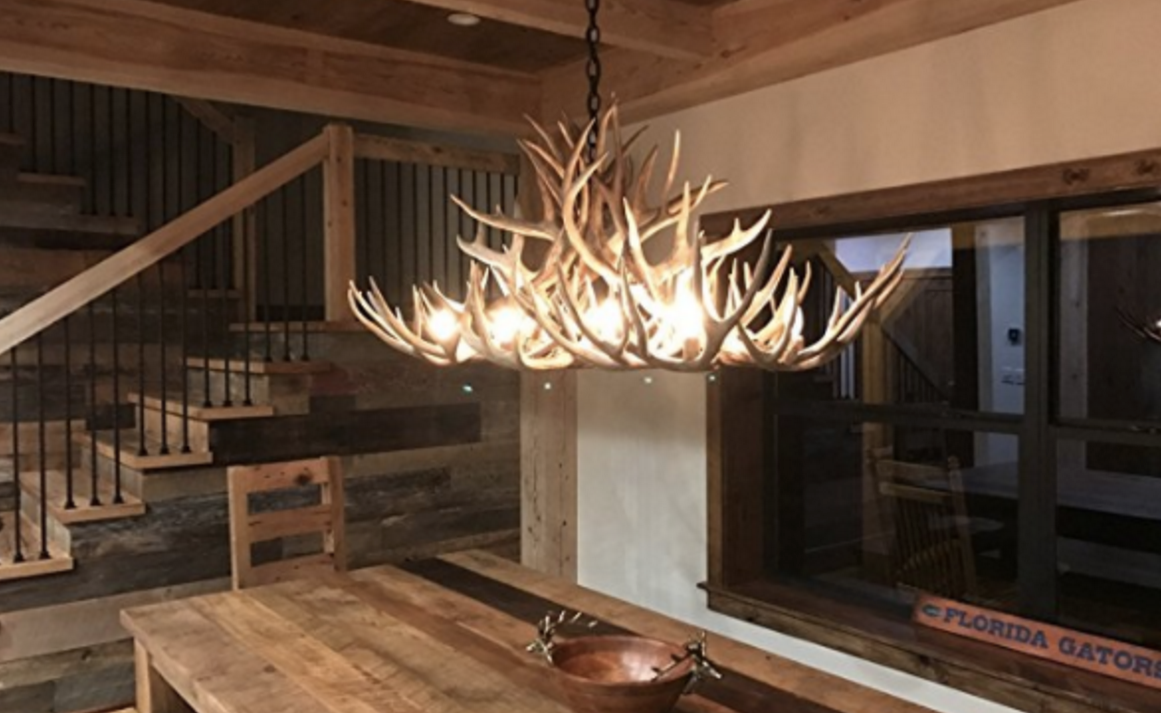 Grand Canyon Oblong Antler Chandelier 50"L,30"W,20"T, 8 Lights