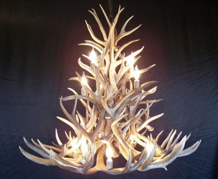 Montana Deer Antler Chandelier, 13 Lights