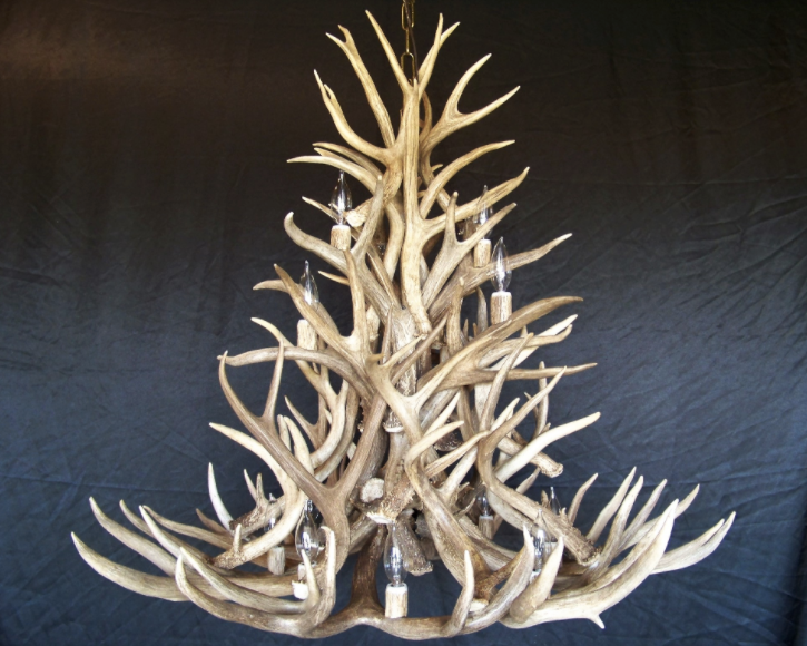 Montana Deer Antler Chandelier, 13 Lights