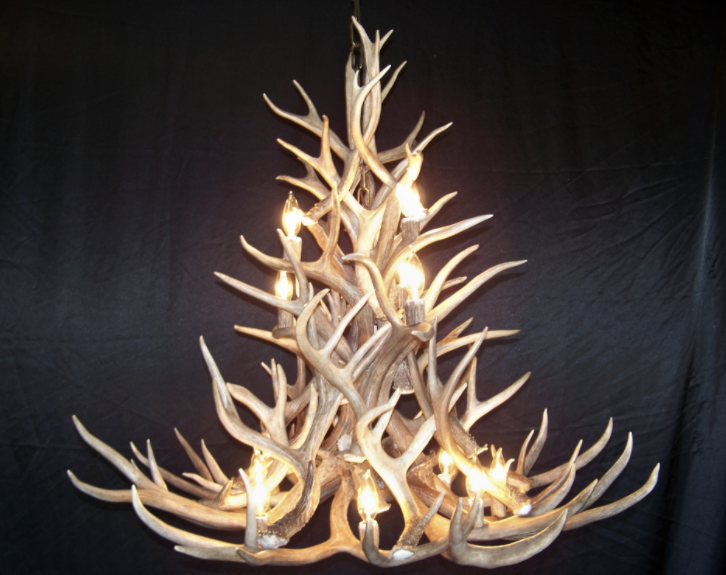 Montana Deer Antler Chandelier, 13 Lights